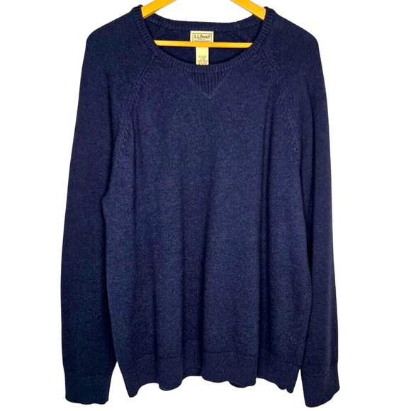 L.L. Bean Cashmere and Wicked Cotton Sweater Men's Pullover Crewneck V Accent XL - Picture 1 of 5